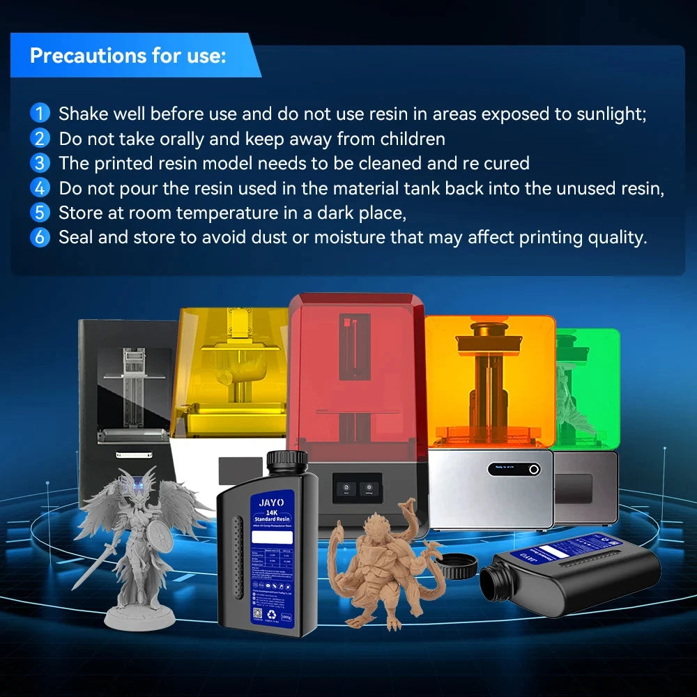 JAYO 3D Printer Resin14K Standard 1KG 405nm Liquid Rapid UV Curing For LCD Photopolymer Resin 3D Printing Material Fast delivery