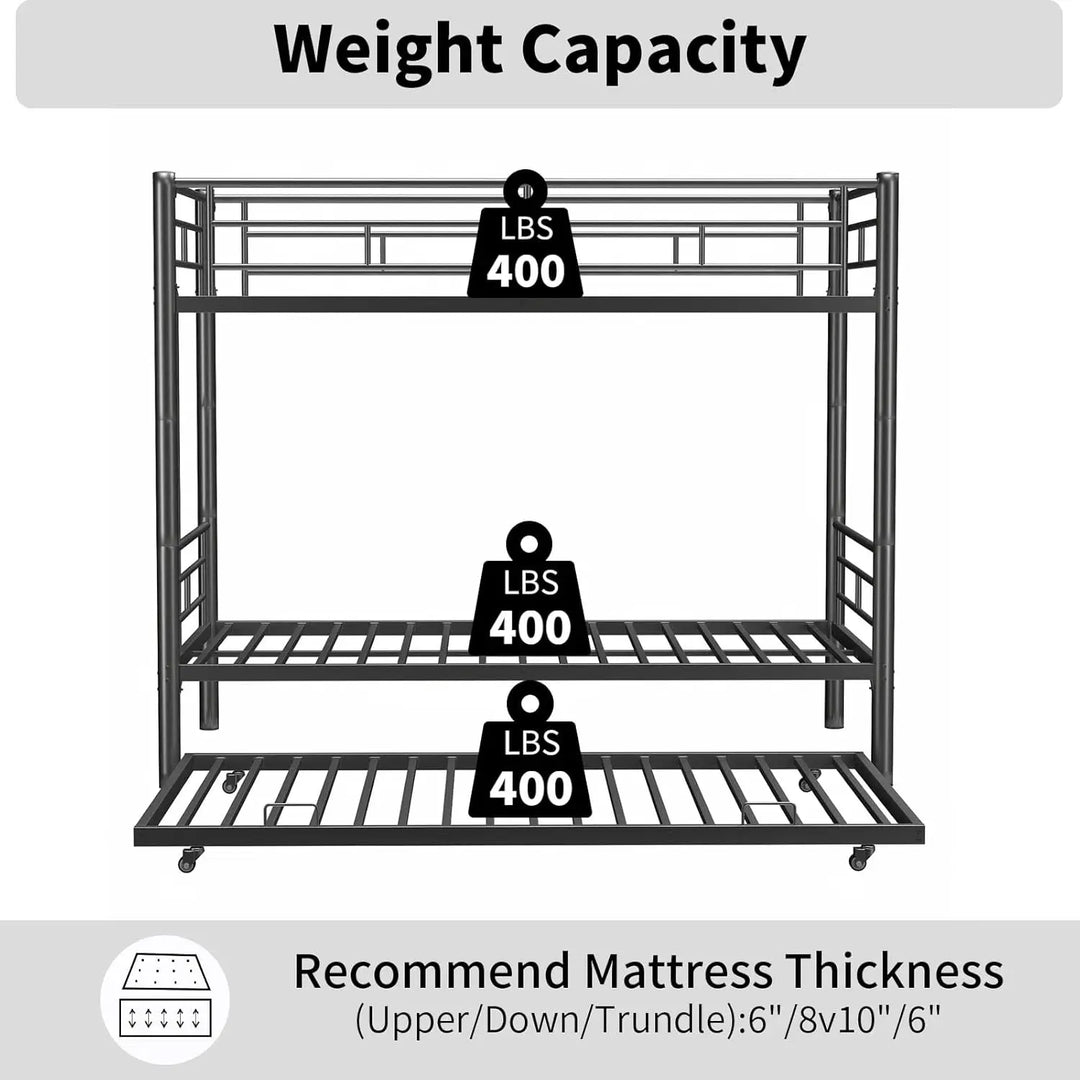 Twin Over Twin Bunk with Trundle
