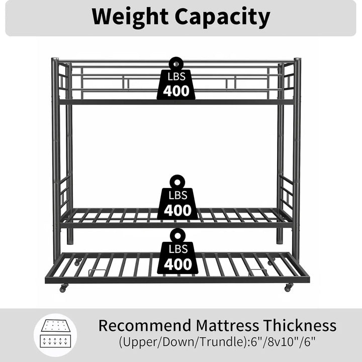 Twin Over Twin Bunk with Trundle