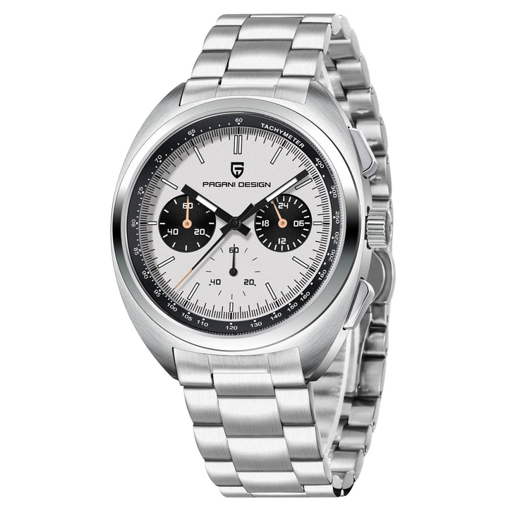 PAGANI DESIGN 2024 Retro Luxury Men's Watches Sports Chronograph VK63 Quartz Watch For Men AR Sapphire Waterproof Leather Clock