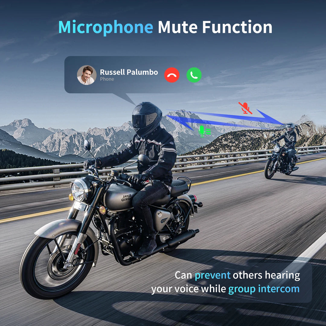Fodsports M1-S Plus Motorcycle Helmet Intercom Bluetooth Headset,Moto Interphone,8 Riders 2000M,FM Radio,Music Sharing.