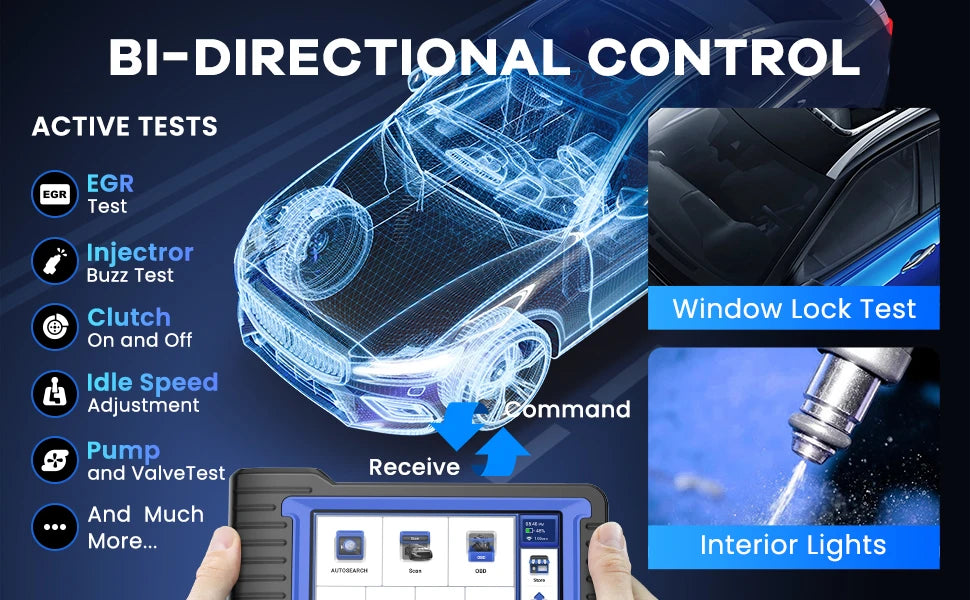 MUCAR VO7S CANFD Professional Scan Tool Bi-Directional Control ECU Coding Auto Car Diagnostic Tool Full System OBD2 Scanner