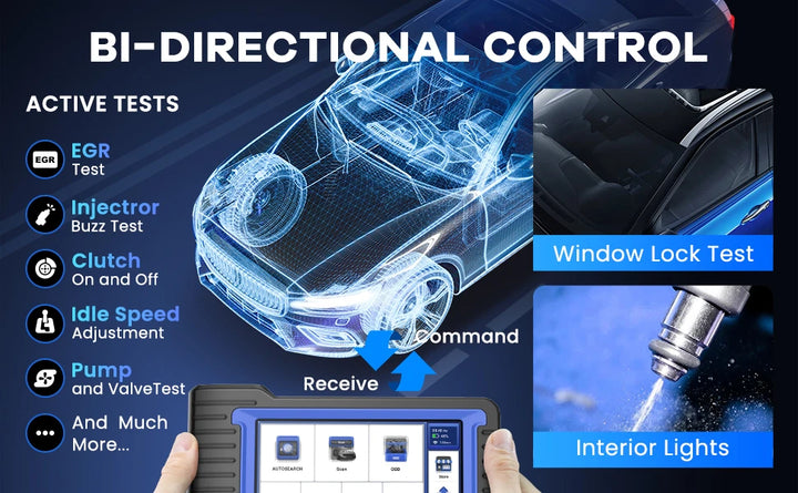 MUCAR VO7S CANFD Professional Scan Tool Bi-Directional Control ECU Coding Auto Car Diagnostic Tool Full System OBD2 Scanner
