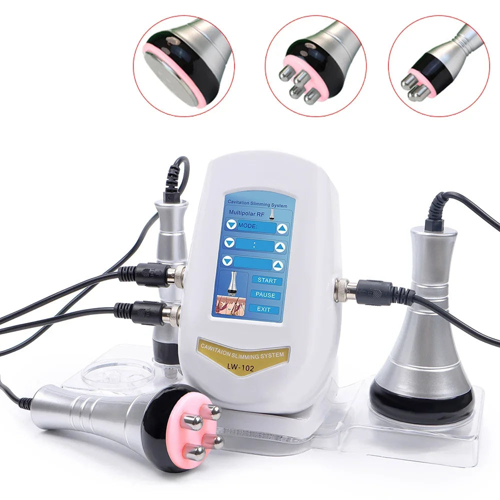 3 In 1 40K  Cavitation  Machine Body Facial Radiofrequency Massage Weight Loss Machine Body Shaping Slimming Fat Burn
