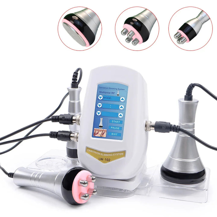 3 In 1 40K  Cavitation  Machine Body Facial Radiofrequency Massage Weight Loss Machine Body Shaping Slimming Fat Burn