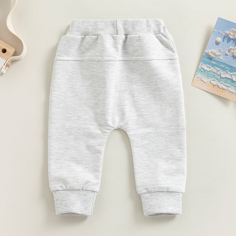 2022-12-12 Lioraitiin 0-3Years Toddler Baby Boys Sweatpants Elastic Waist Drawstring Solid Fall Trousers Pockets Casual Clothes