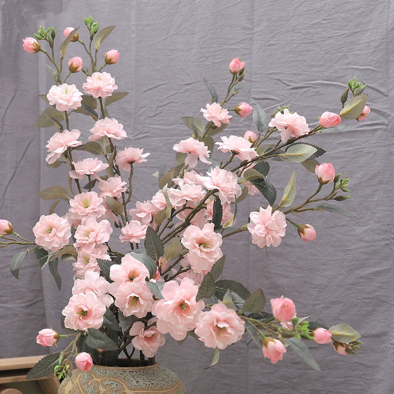 Artificial Silk Camellia Flower Branch