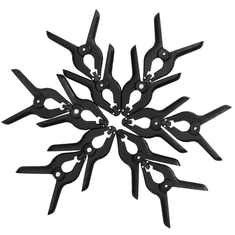 12Pcs Muslin Clamps Background Stand Clip Photography Heavy Duty 6CM Photo Booth Fixed Backdrop Muslin & Green Screen