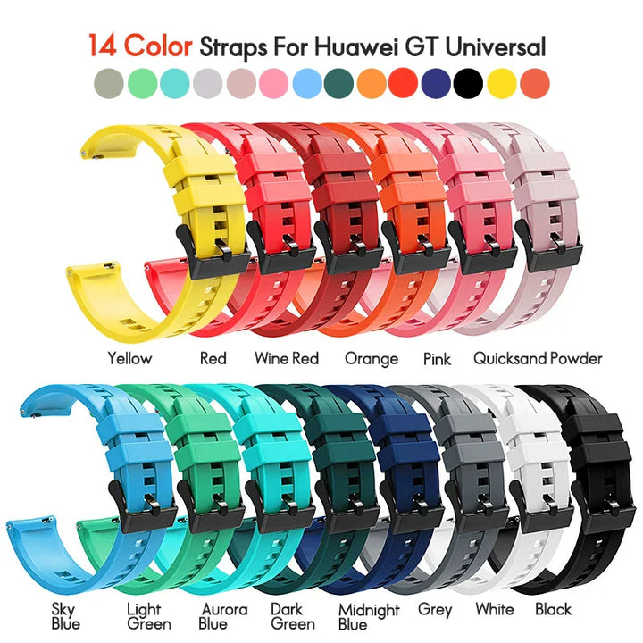 Silicone 22mm strap For Huawei GT 2 3 4 46mm WristStrap For Huawei Watch3 GT4 GT2 Pro GT2e Magic2 Bracelet Football Pattern Band