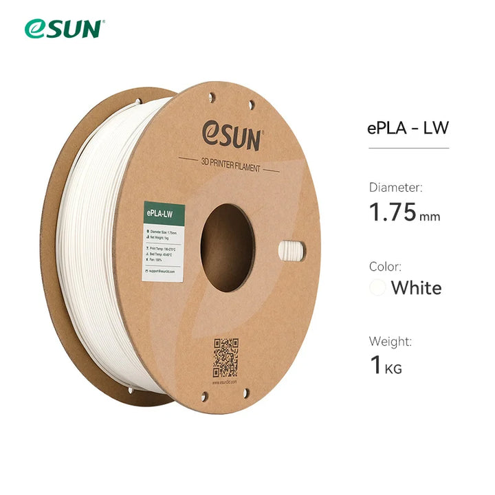 eSUN PLA-LW 3D Printer Filament 1.75mm 1KG 2.2LBS 3D Printing Filament Light Weight foam Material for 3D Printer aircraft