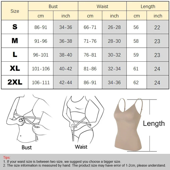 MISSMOLY Women Shapewear Skinny Camisoles Tummy Control Shaping Tank Tops Slimming Underwear Corset Vest Compression Body Shaper