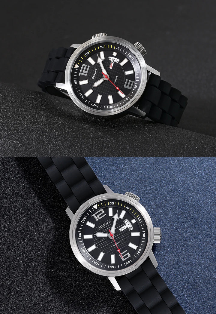 20Bar Diver Automatic Watch For Men Miyota 8205 Super Luminous Sapphire Swim Sport Mechanical Automatic Self Winding Wristwatch