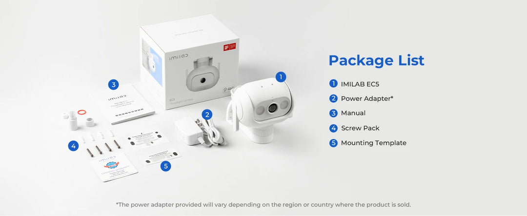 IMILAB EC5 -Smart Security System Kit, Outdoor Video Surveillance, Wireless App Control, Floodlight Camera, Wi-Fi, 2K