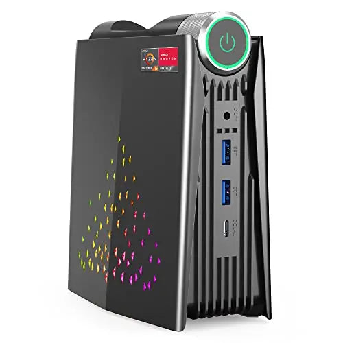 ACEMAGIC S3A Mini PC Gaming AMD Ryzen 7 5700U RAM 16/32GB DDR4 512GB/1TB SSD Gamer Computer RGB Light Control WiFi6 BT5.2
