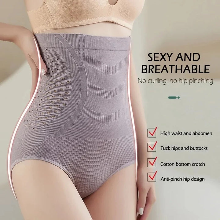 High Waist Flat Belly Slimming Panties Seamless Women's Panties Sexy Hollow Breathable Underwear Cotton Briefs Body Shaper Panty