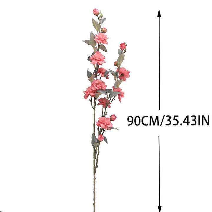 Artificial Silk Camellia Flower Branch