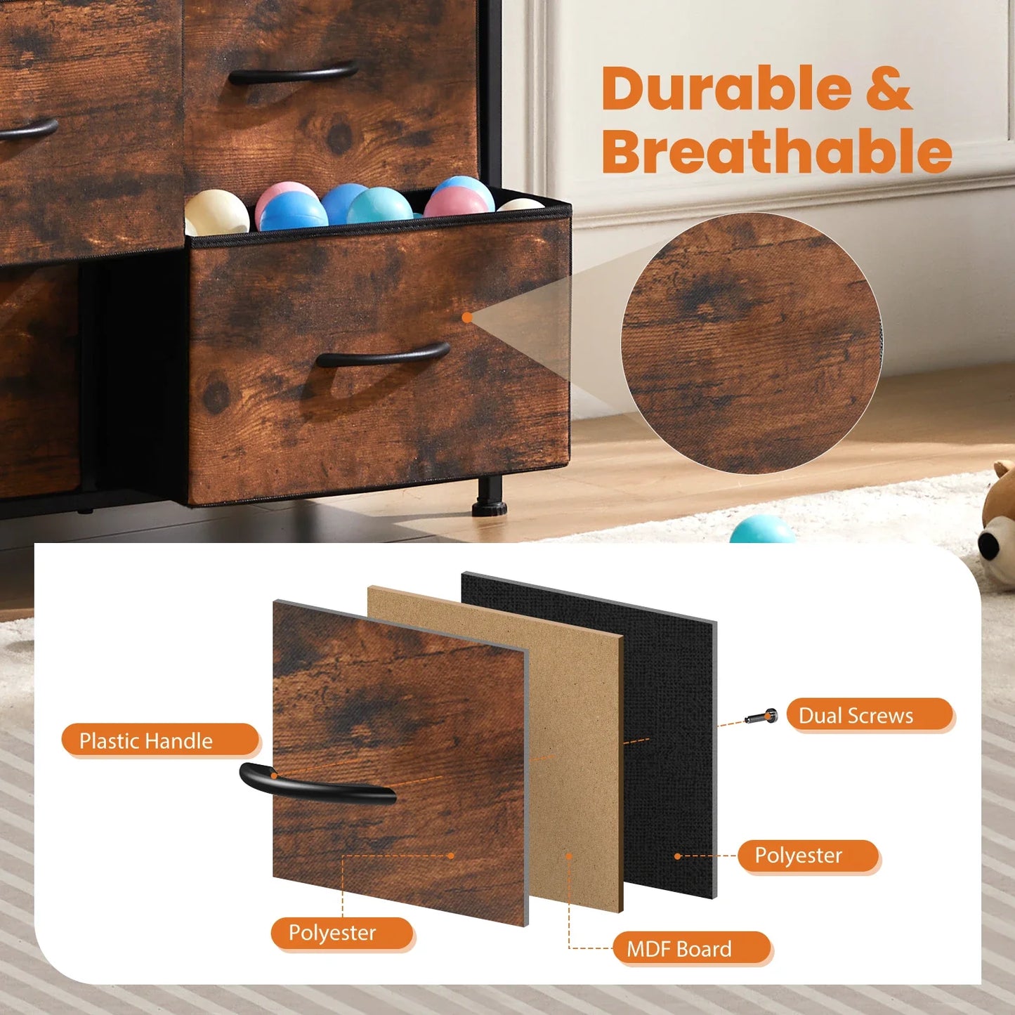 JHK Dresser for Bedroom Storage