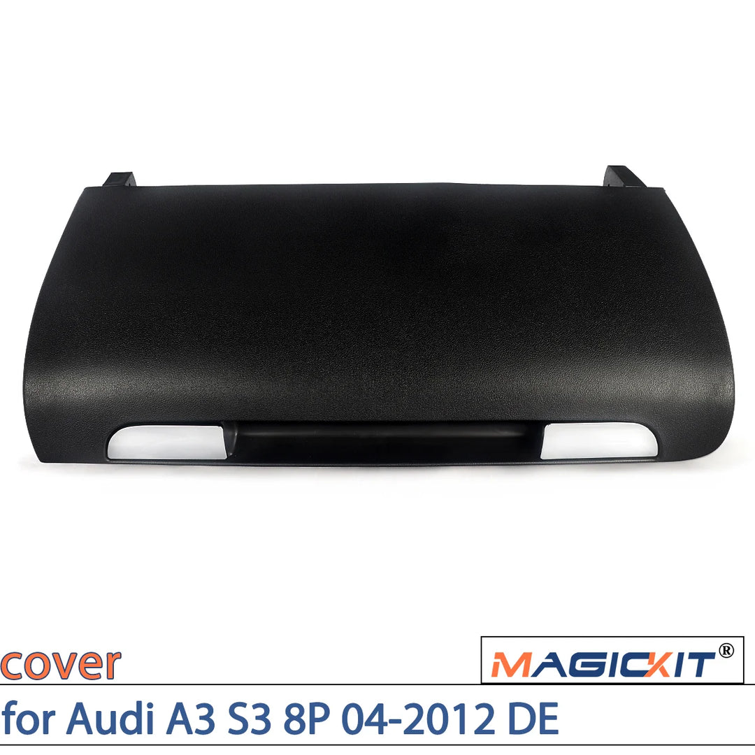 MAGICKIT Storage box cover glove compartment door cover for Audi A3 S3 8P 2004-2012 DE Car Accessories