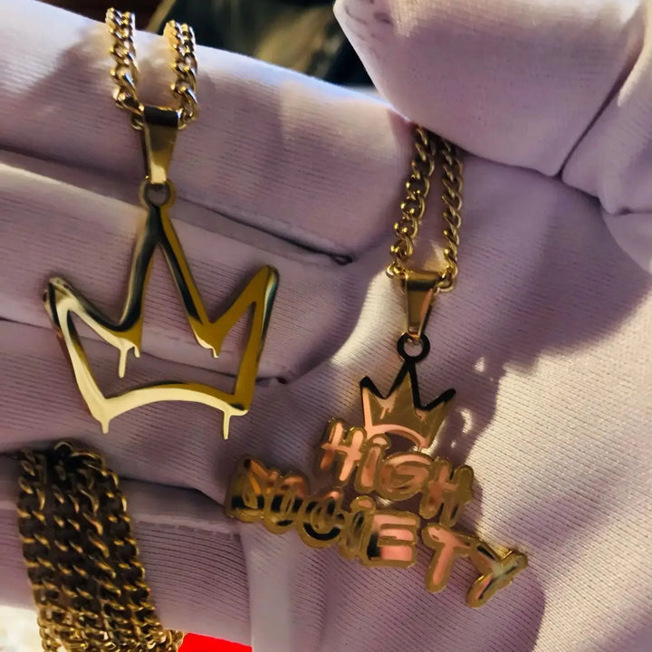 Personalized Custom Brand Logo Necklaces Pendants Chain Stainles Steel Engraved Picture Handwritten Letter Name Jewelry Gifts