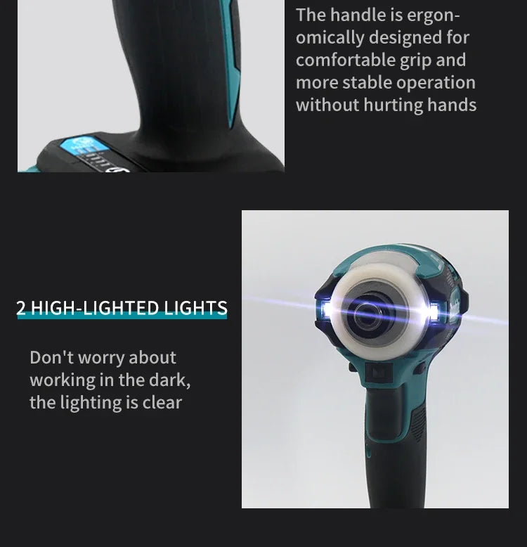 Makita DTD172 18V Cordless Impact Screwdriver Brushless Electric Impact Drill Rechargeable Wood/olt/T-Mode Power Tools