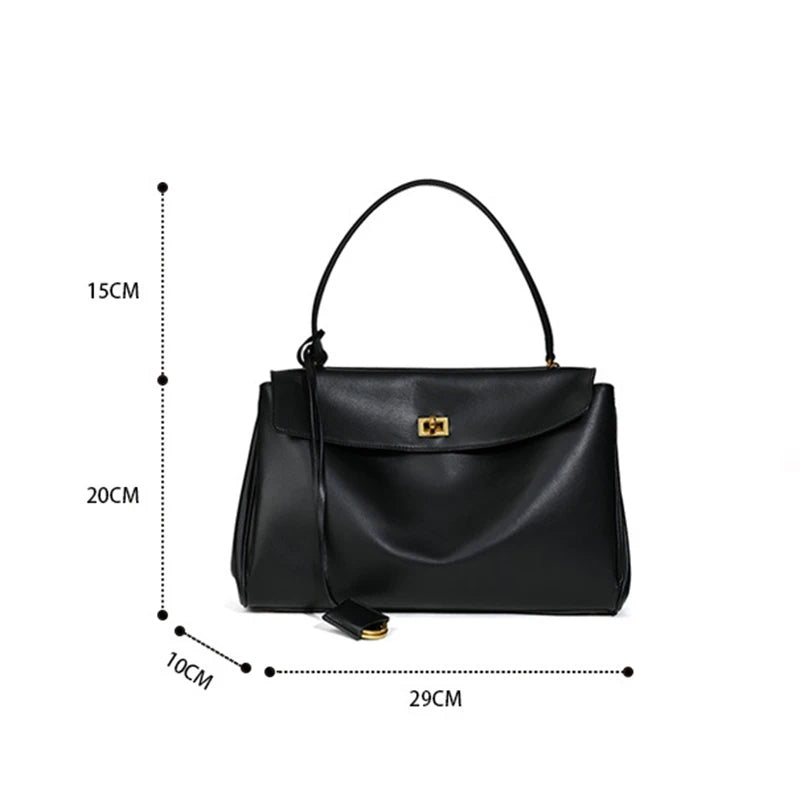 2025 Luxury Brand Rodeo Woman Bags Spring Autumn Genuine Leather Women Totes Fashion Gold Buckle Women Shoulder HandBags