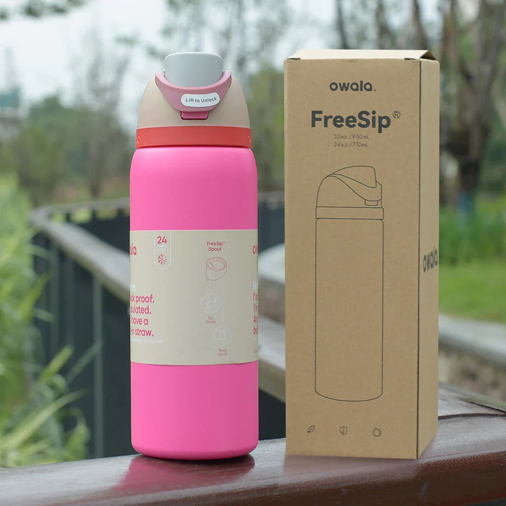 Owala FreeSip Blue Bow Tie Water Bottle