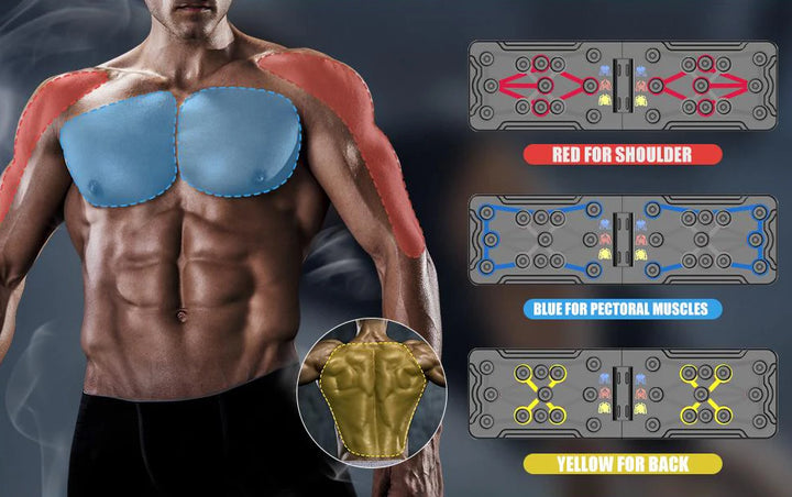 Portable Multifunctional Push-up Board - Fitness and Muscle Training Device Home Workout Set Foldable Push Up Bar Resistance