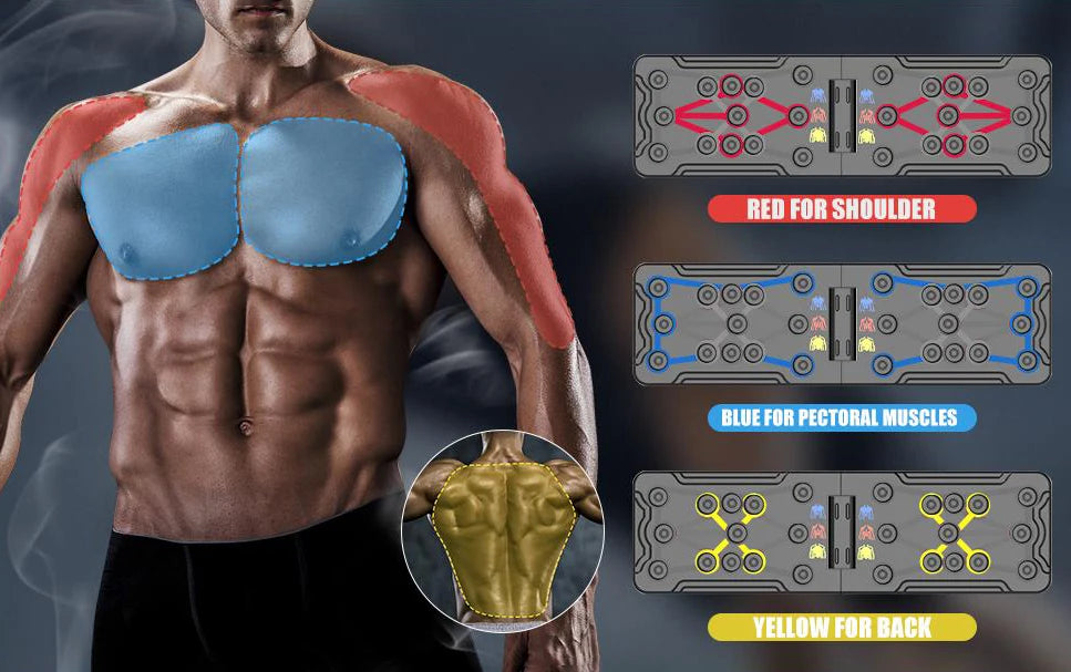 Portable Multifunctional Push-up Board - Fitness and Muscle Training Device Home Workout Set Foldable Push Up Bar Resistance