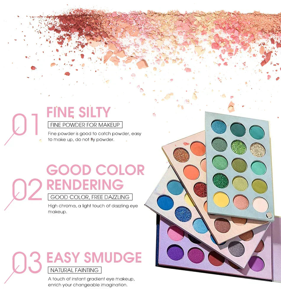 72/60-Color Matte Glitter Eyeshadow Palette