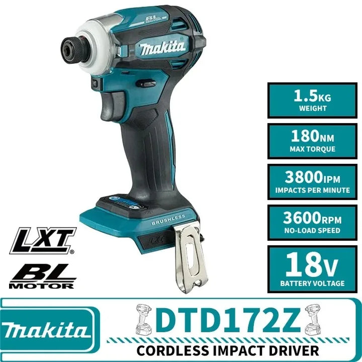 Makita Wireless drills DTD172 Charging Drill Brushless Driver 18V Electric Screwdriver Impact Hand Electric Drill Electric Tool