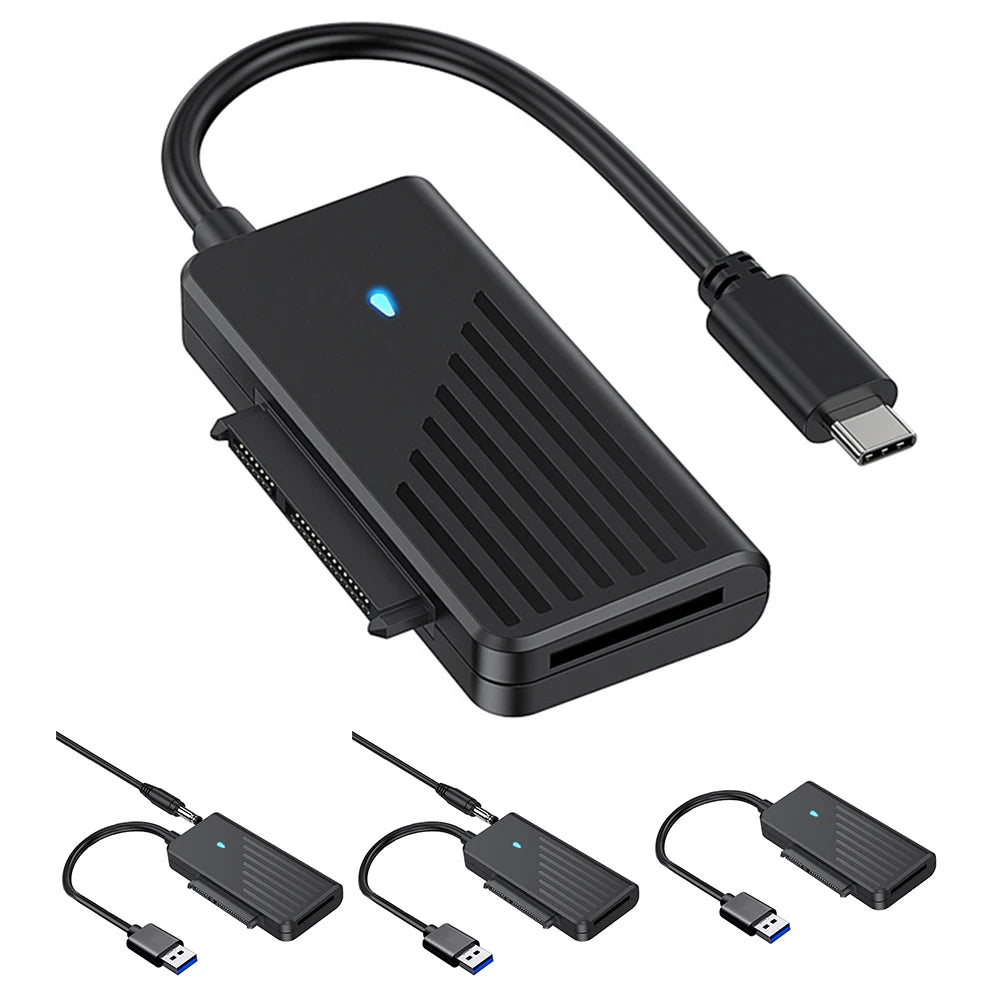 SATA to USB3.0 Adapter 5Gbps 2.5/3.5 Inch USB to SATA Adapter SSD Hard Disk Adapter M.2 NGFF Solid State Converter for Laptop PC