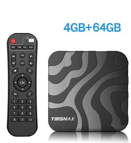 T95 MAX H618 Smart TV Box Android 12 2.4G 5G Dual Wifi Quadcore 1GB/2GB/4GB RAM 8GB16GB32GB64GB 8K HD Media Player Set Top Box
