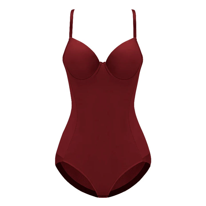 Underwire White Bodysuit Women Shapers Stretch Solid Color Silky Underwear Shapewear