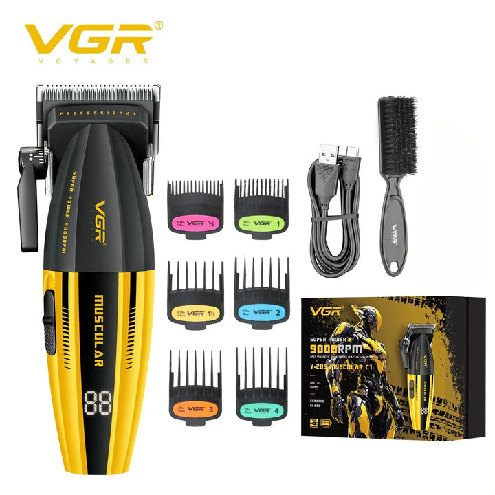 VGR Hair Clippers Professional Hair Trimmer Barber Clippers 9000 RPM Hair Cutting Machine Adjustable Trimmer for Men V-285 V-003