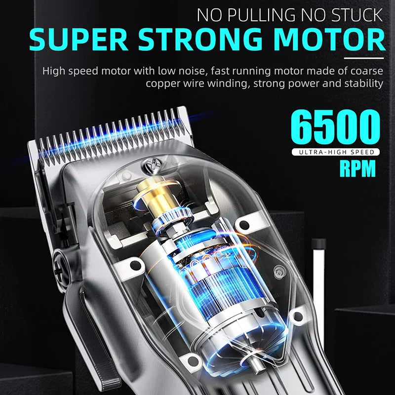 KIKIDO 2in1 Adjustable Cordless Hair Cutting Machine Full Metal Combo Kit Barber Hair Clipper Beard Shaver Kit for Men Gift2575T