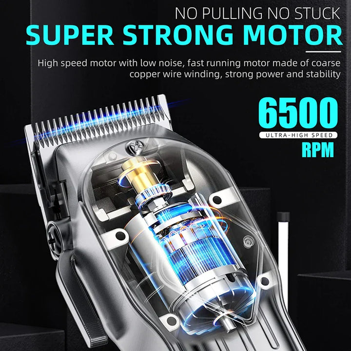 KIKIDO 2in1 Adjustable Cordless Hair Cutting Machine Full Metal Combo Kit Barber Hair Clipper Beard Shaver Kit for Men Gift2575T