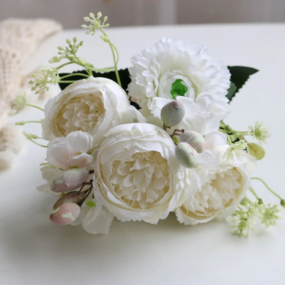 Artificial Peony Rose Bouquet