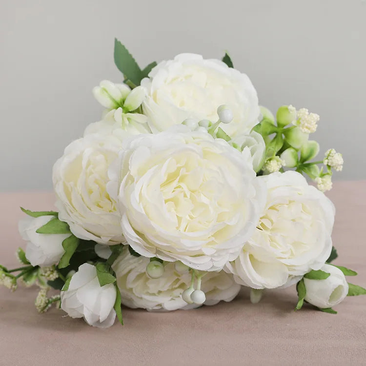 Artificial Peony Rose Bouquet