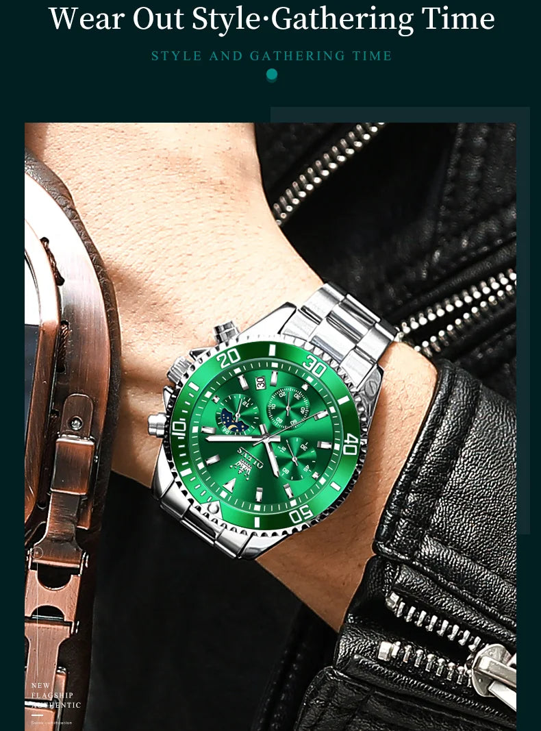 OLEVS Watches For Men Classic with Date Dress Luxury Big Face Waterproof Luminous Men's Wrist Watch Stainless Steel Men Watch