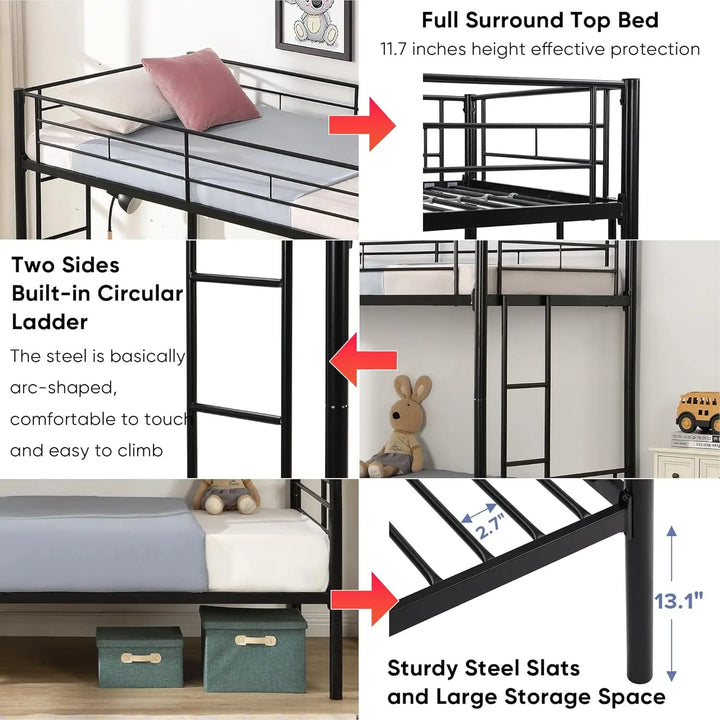 Twin Metal Bunk Bed Frame