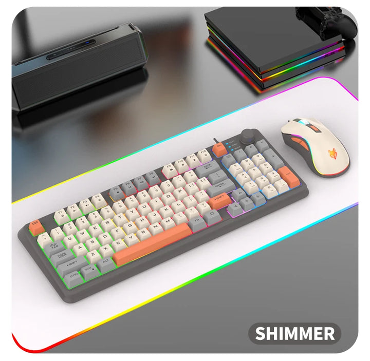 K820 USB Wired Game Keyboard Mouse Set Illuminated Desktop/Laptop Home Office Female Male Keyboard