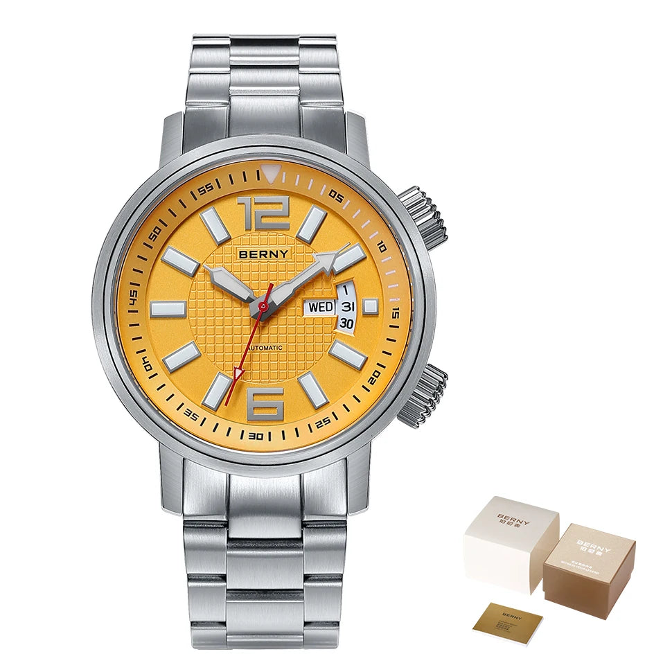 20Bar Diver Automatic Watch For Men Miyota 8205 Super Luminous Sapphire Swim Sport Mechanical Automatic Self Winding Wristwatch
