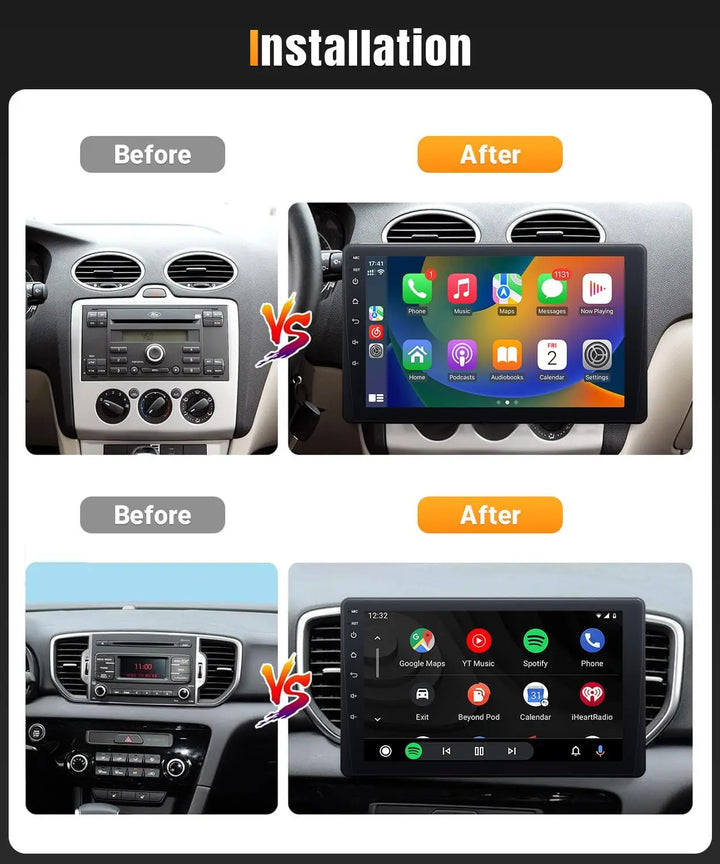 New 9 Inch Car Stereo HD Touch Screen Single Din Car Radio Support Carplay Android Auto With Bluetooth Backup Camera Navigation