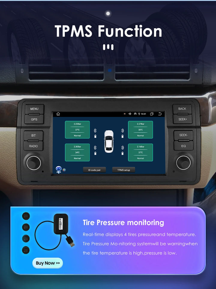 Hizpo 7" AI Voice Autoradio For BMW E46 M3 318/320/325/330/335 Android Auto Radio Carplay 4G DSP Car Multimedia GPS 2din Stereo