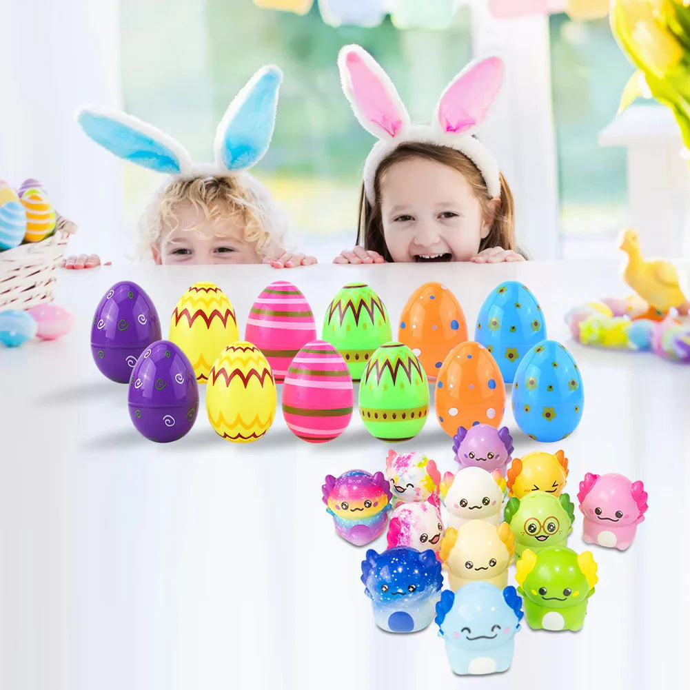 Prefilled Easter Eggs with Stress Relief Toys Easter Basket Stuffers Surprise Easter Eggs for Kids Easter Egg Hunt Game and Part