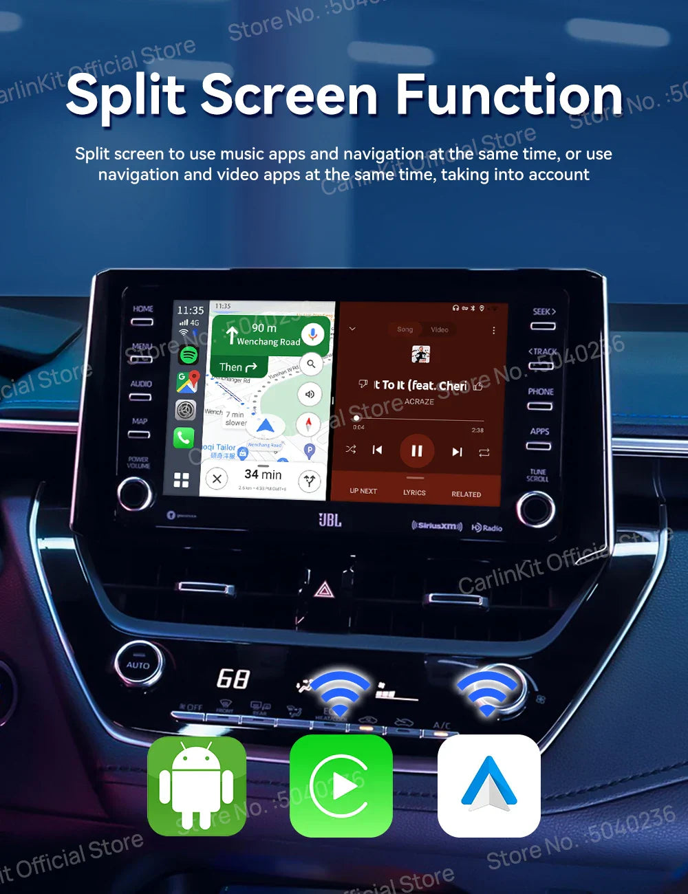 2025  CarlinKit CarPlay AI Box Android 13.0 SM6225 QCM6125 Android Auto Wireless CarPlay Adapter 2.4+5GGPS 64G 128G FOTA Upgrade