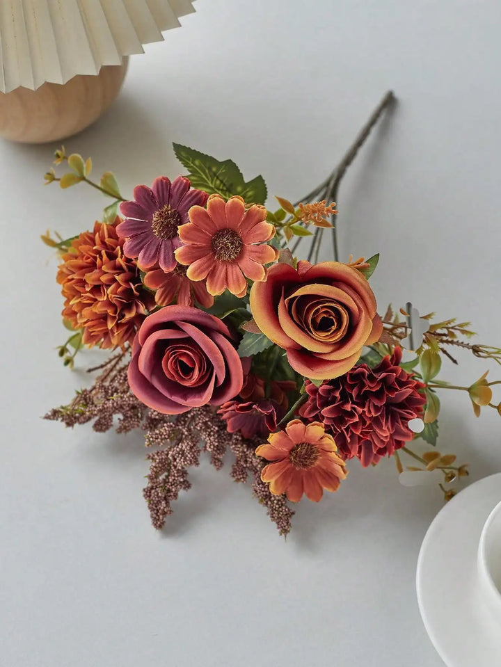1/3PCS Artificial Rose & Daisy Bouquet