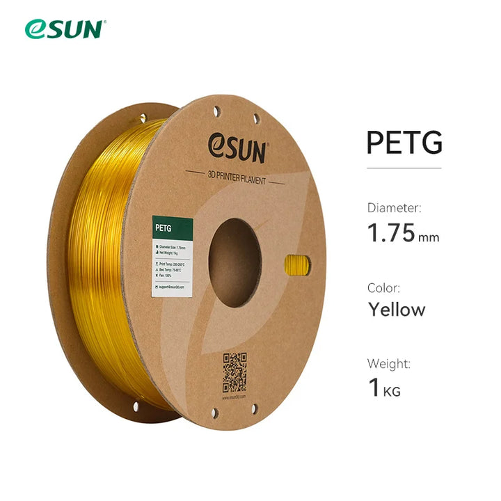 eSUN PETG Filament 1.75mm,3D Printer Filament PETG Accuracy +/- 0.05mm,1KG 2.2LBS Spool 3D Printing Materials for 3D Printers