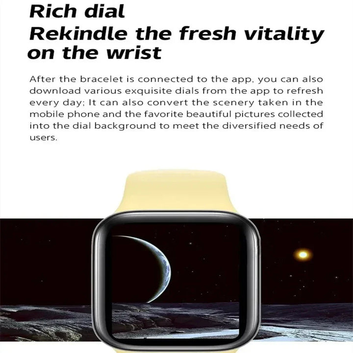 LAXASFIT New Smart Watch 1.73 inch Color Screen Full Touch Custom Dial Bluetooth Call Men Women Smart Watch Android IOS