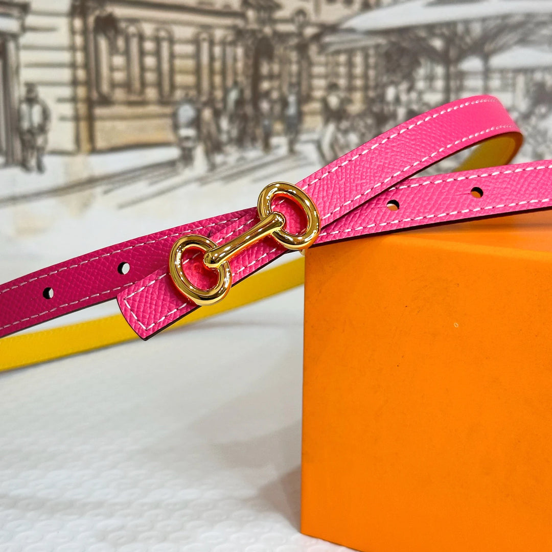2025 New Luxury Brand Double sided Belt Width 15mm Fashion Designer Dress Jeans Women's Belt